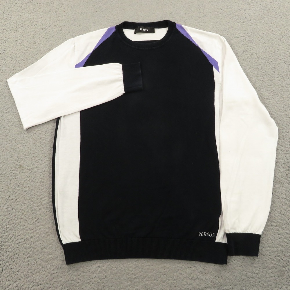 Versace Versus Sweater Mens Large Lightweight Crewneck Italian Pullover Jumper